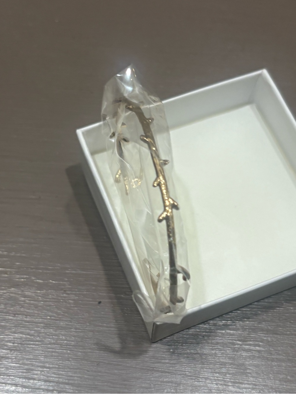 Gold Branch Motif Bangle Bracelet - Women Jewelry